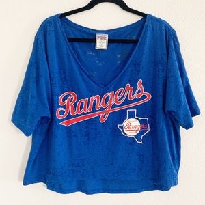 SOLD*Victoria's Secret • Texas Rangers Crop Top